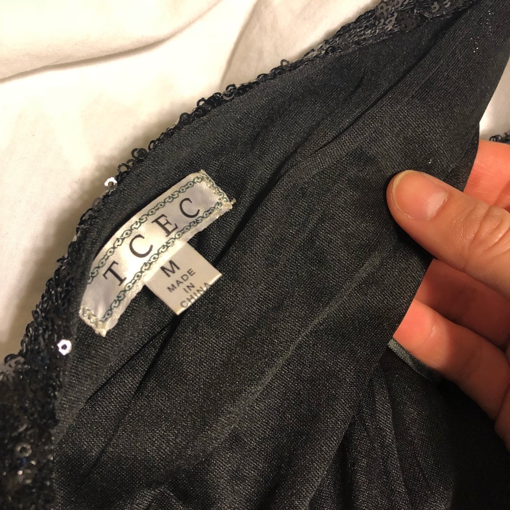 Black sequin dress